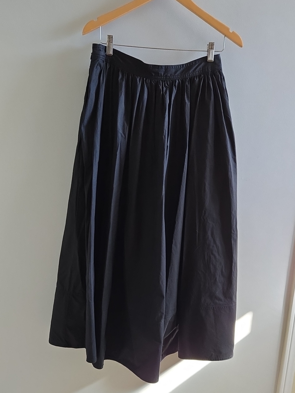 Black Banana Republic Cotton Full Maxi Skirt Size 8